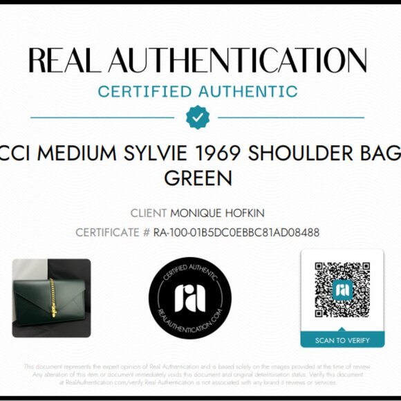 Gucci Medium Sylvie 1969 Shoulder Bag in Green new with dustbag - Picture 15 of 15